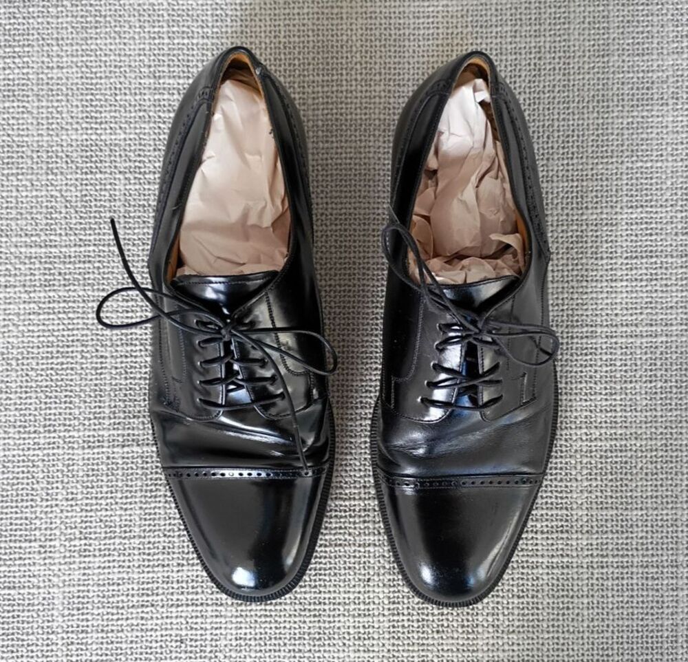 Mezlan Black Leather Cap Toe Oxford Dress Shoes – Men’s 8.5W